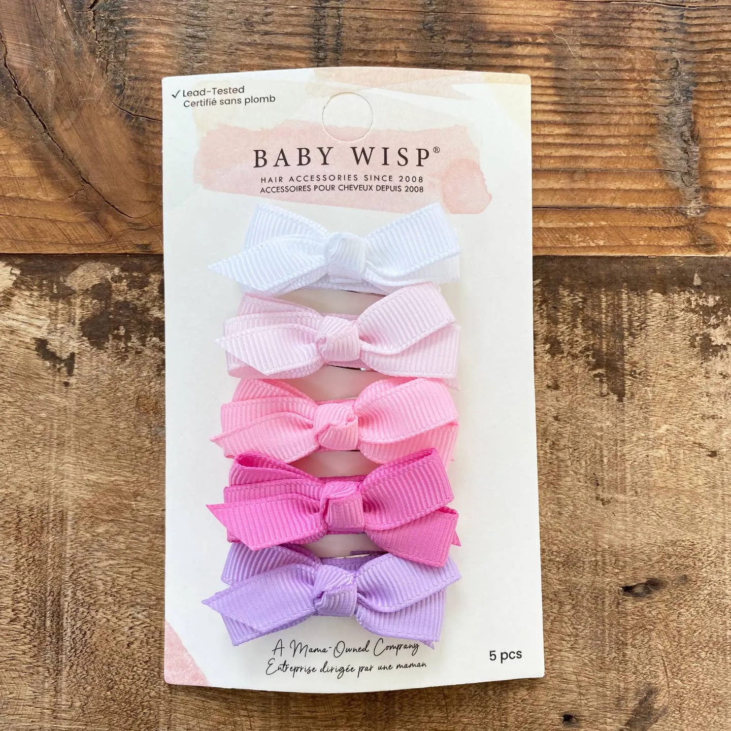 Chelsea Bow Snap Clip, Set of 5 | Purple Bloom