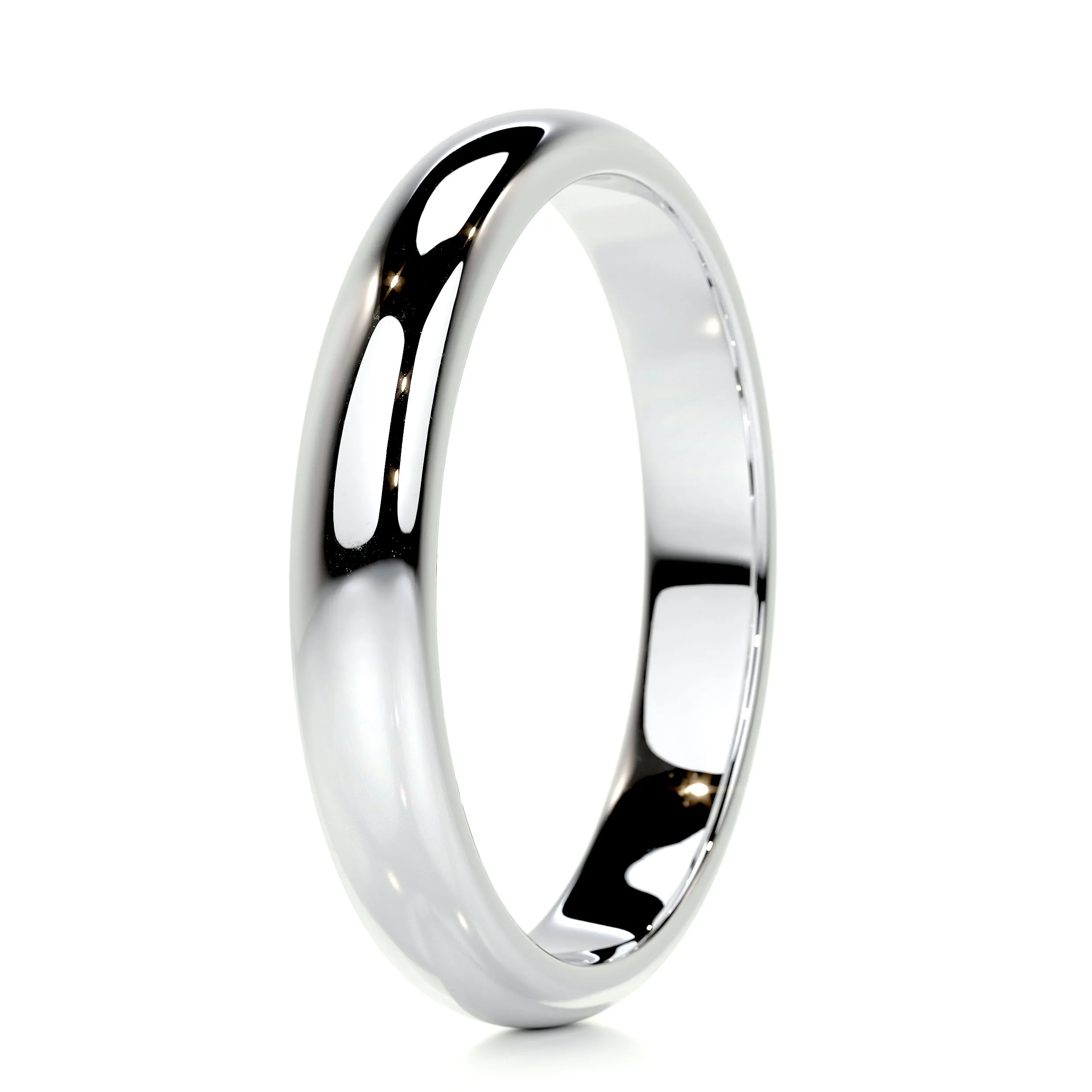 Chris Men's Wedding Band -14K White Gold