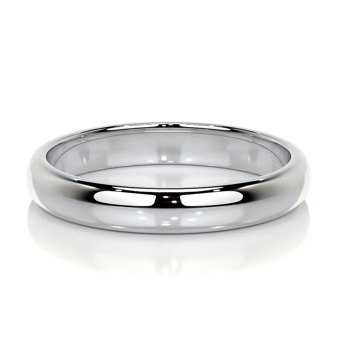 Chris Men's Wedding Band -14K White Gold