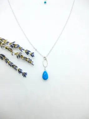 Chrysanthe: Blue Turquoise Necklace - n641