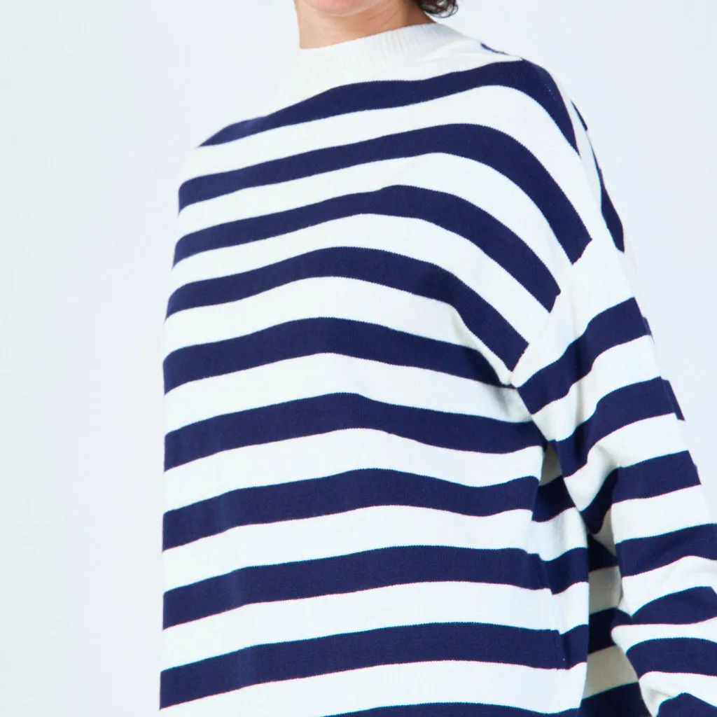 Classic bold stripe sweater wholesale