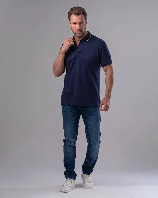 CLASSIC FIT PLAIN POLO SHIRT - NAVY