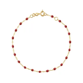 Classic Gigi Bordeaux bracelet, Yellow Gold, 7.5"