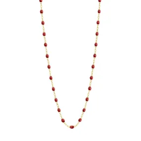 Classic Gigi Bordeaux necklace, yellow gold, 16.5"