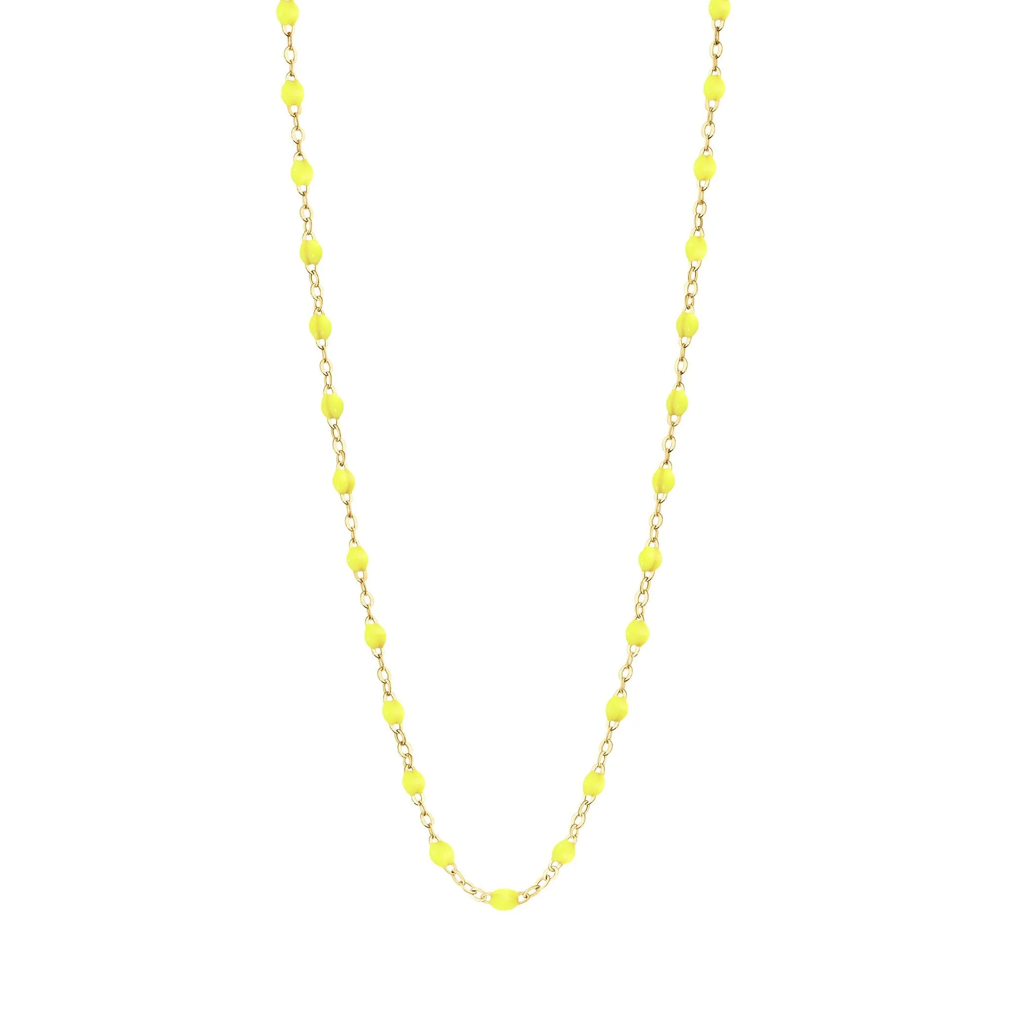 Classic Gigi Lime necklace, Yellow Gold, 17.7"