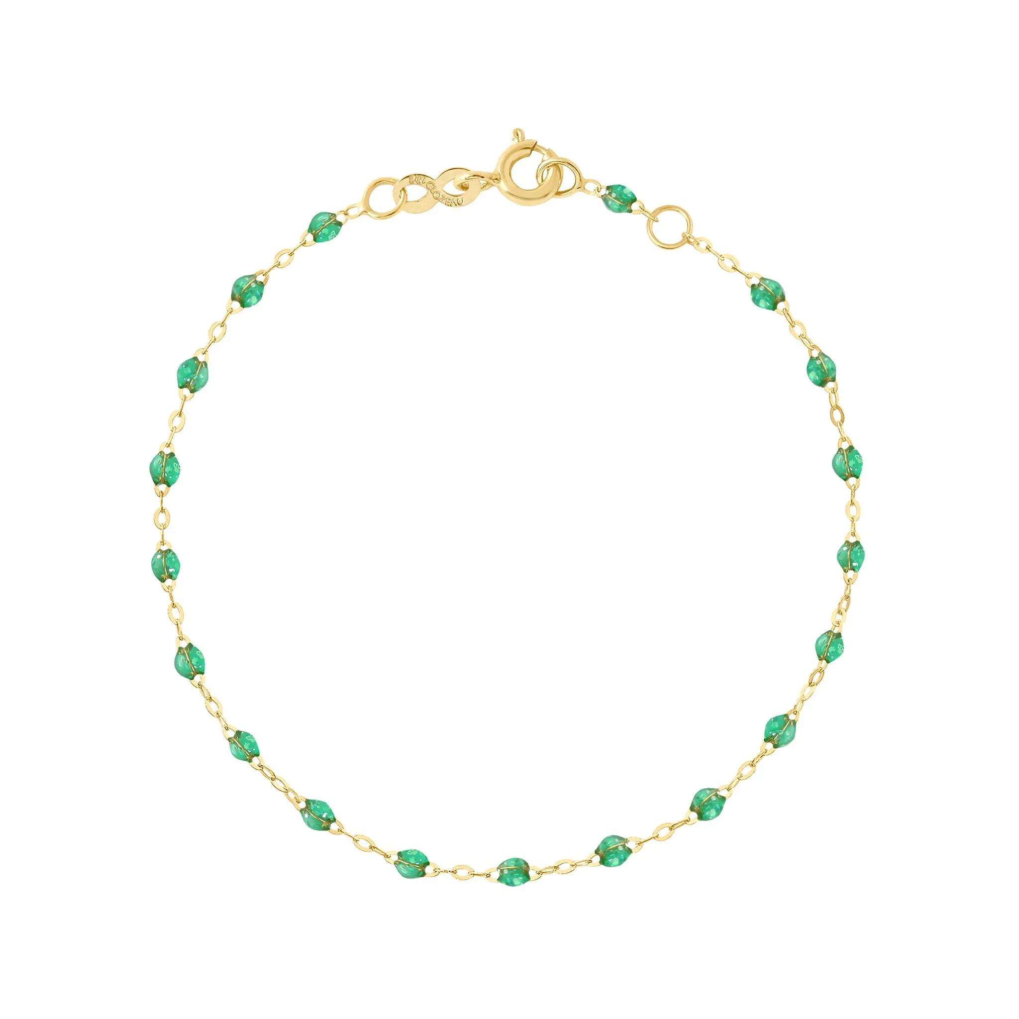 Classic Gigi Mint Bracelet, Yellow Gold, 6.7"