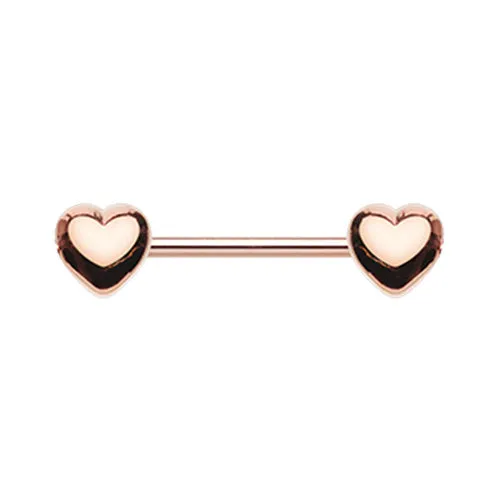 Classic Heart Nipple Body Jewellery with Rose Gold Plating