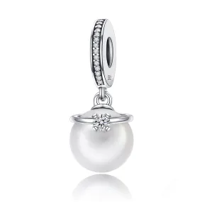 Classic Pearl 925 Sterling Silver Dangle Charm