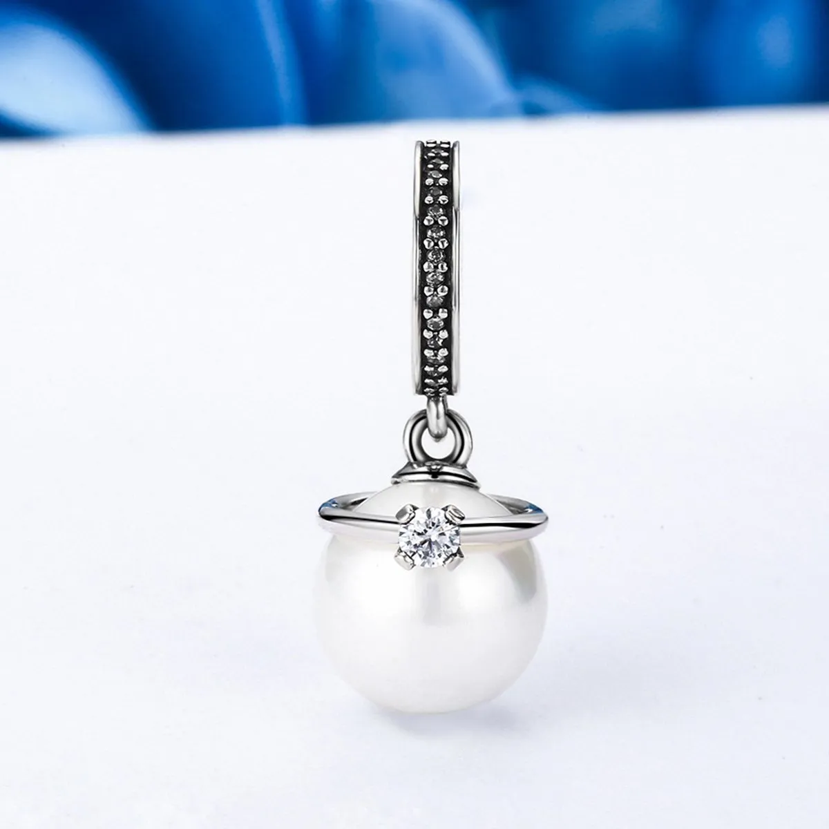 Classic Pearl 925 Sterling Silver Dangle Charm