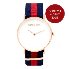 Classic Stripes Blue Red Strap Watch - SAMPLE