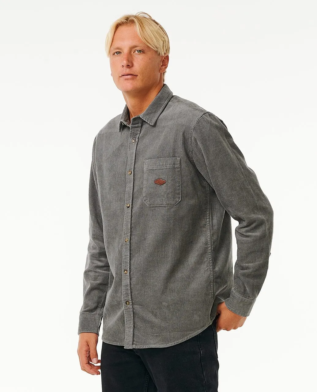 Classic Surf Cord Shirt - Charcoal Grey