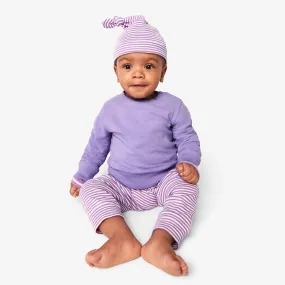 Clearance baby organic hat in mini stripe