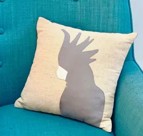 Cockatoo Cushion in Grey