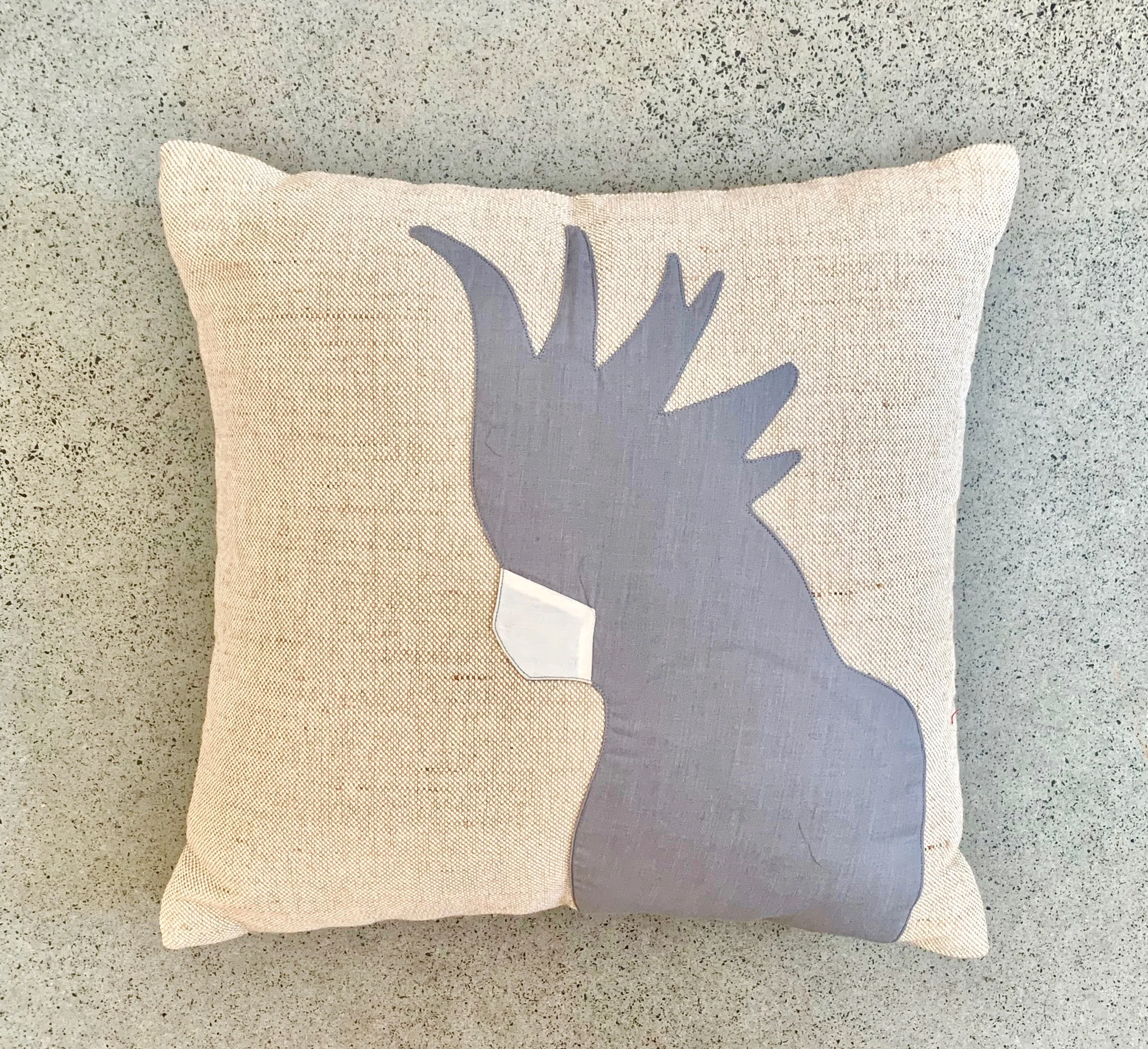 Cockatoo Cushion in Grey