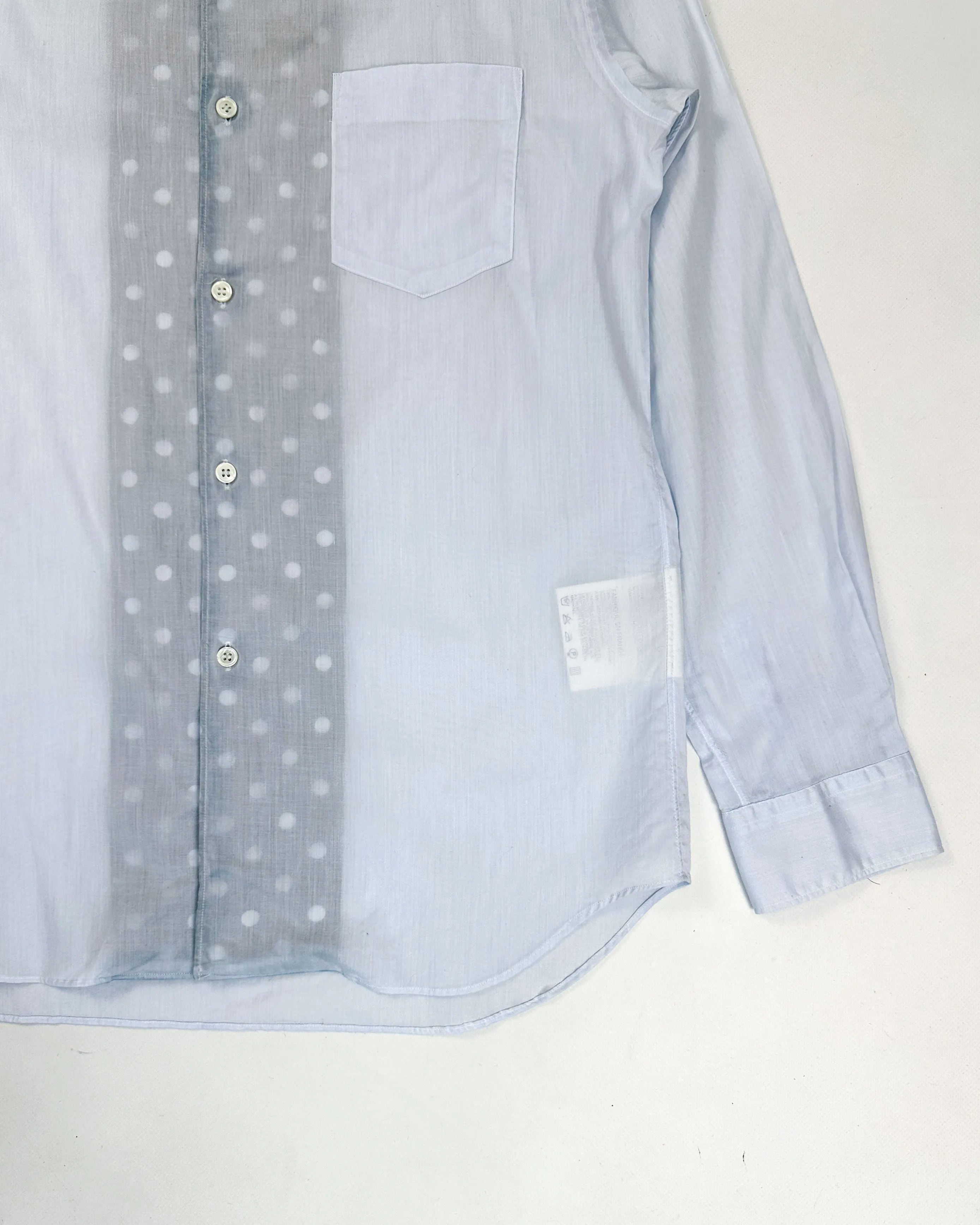 Comme des Garçons Shirt 2-Layer Translucid Blue Shirt 2006