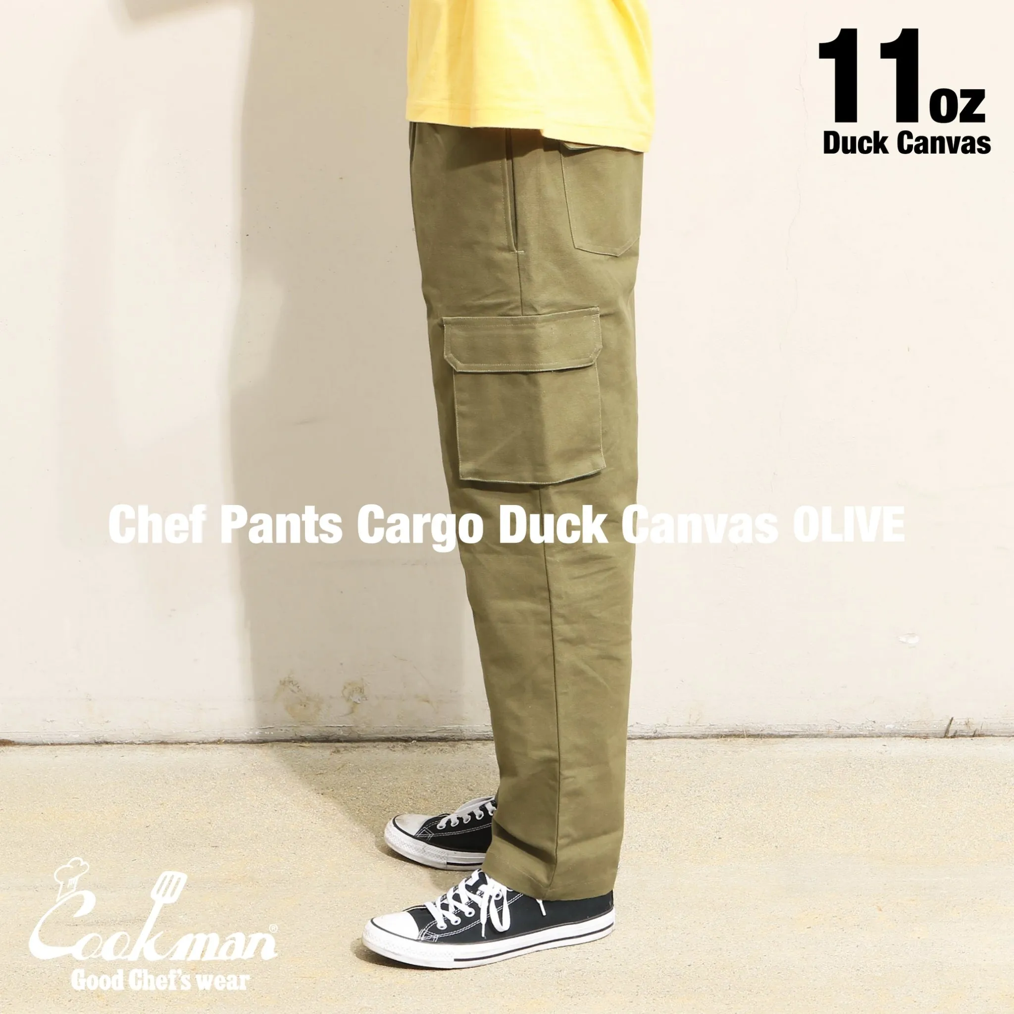 Cookman Chef Pants Cargo - Duck Canvas : Olive