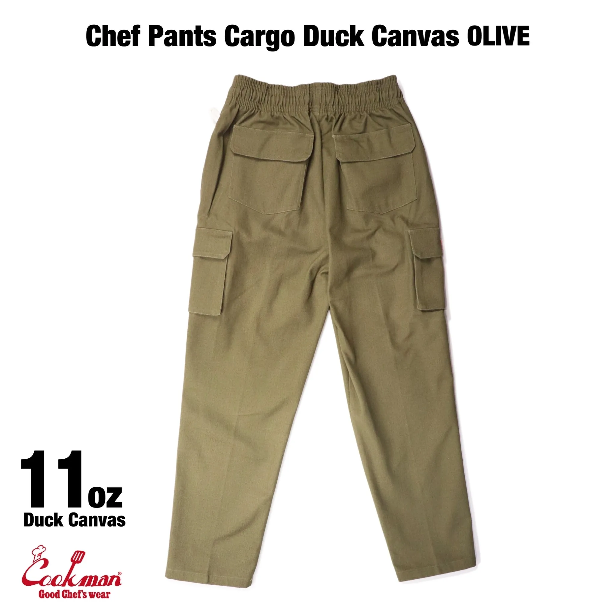 Cookman Chef Pants Cargo - Duck Canvas : Olive