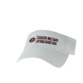 Cool Fit Visor - White Silver/Maroon Culver Military