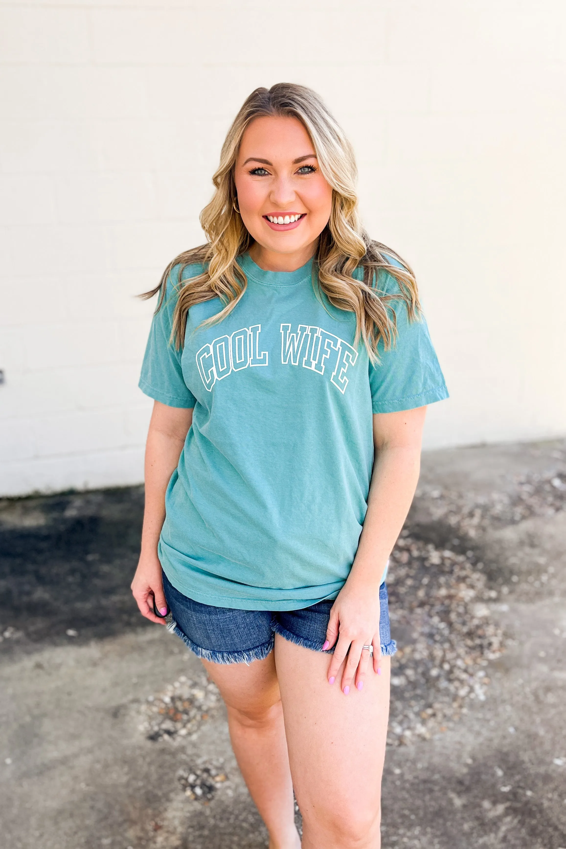 Cool Wife Tee, Seafoam