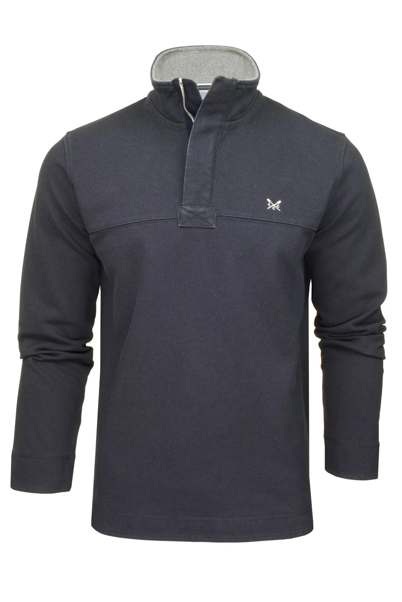 Crew Clothing Mens Padstow Pique 1/4 Zip Sweatshirt