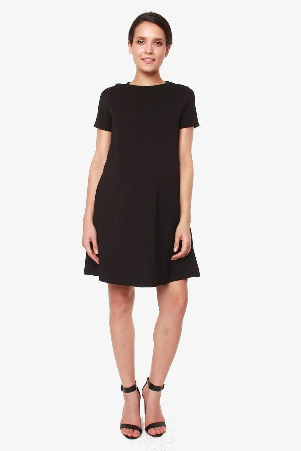 Cynthia Short Sleeve Maternity Dress Black