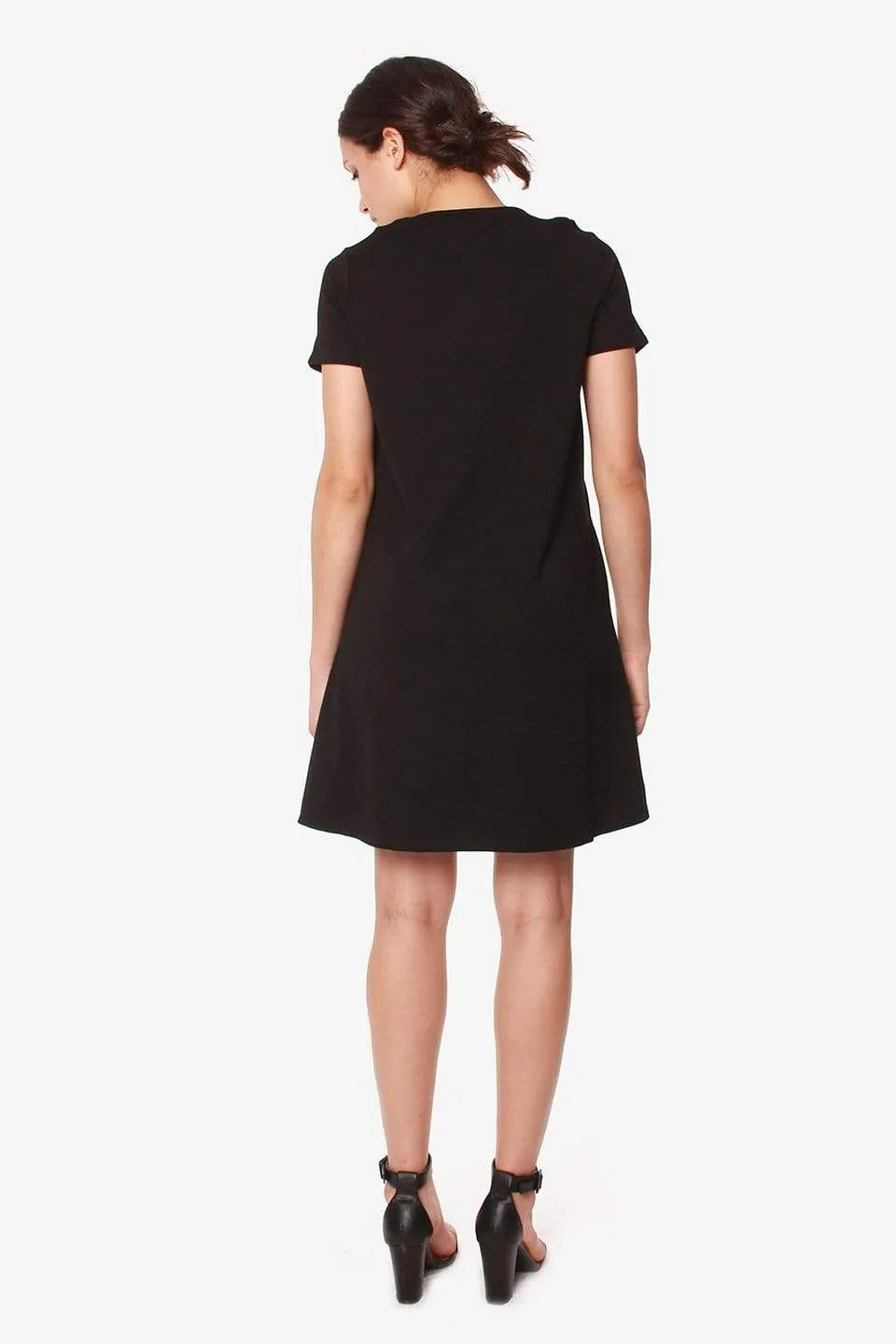 Cynthia Short Sleeve Maternity Dress Black