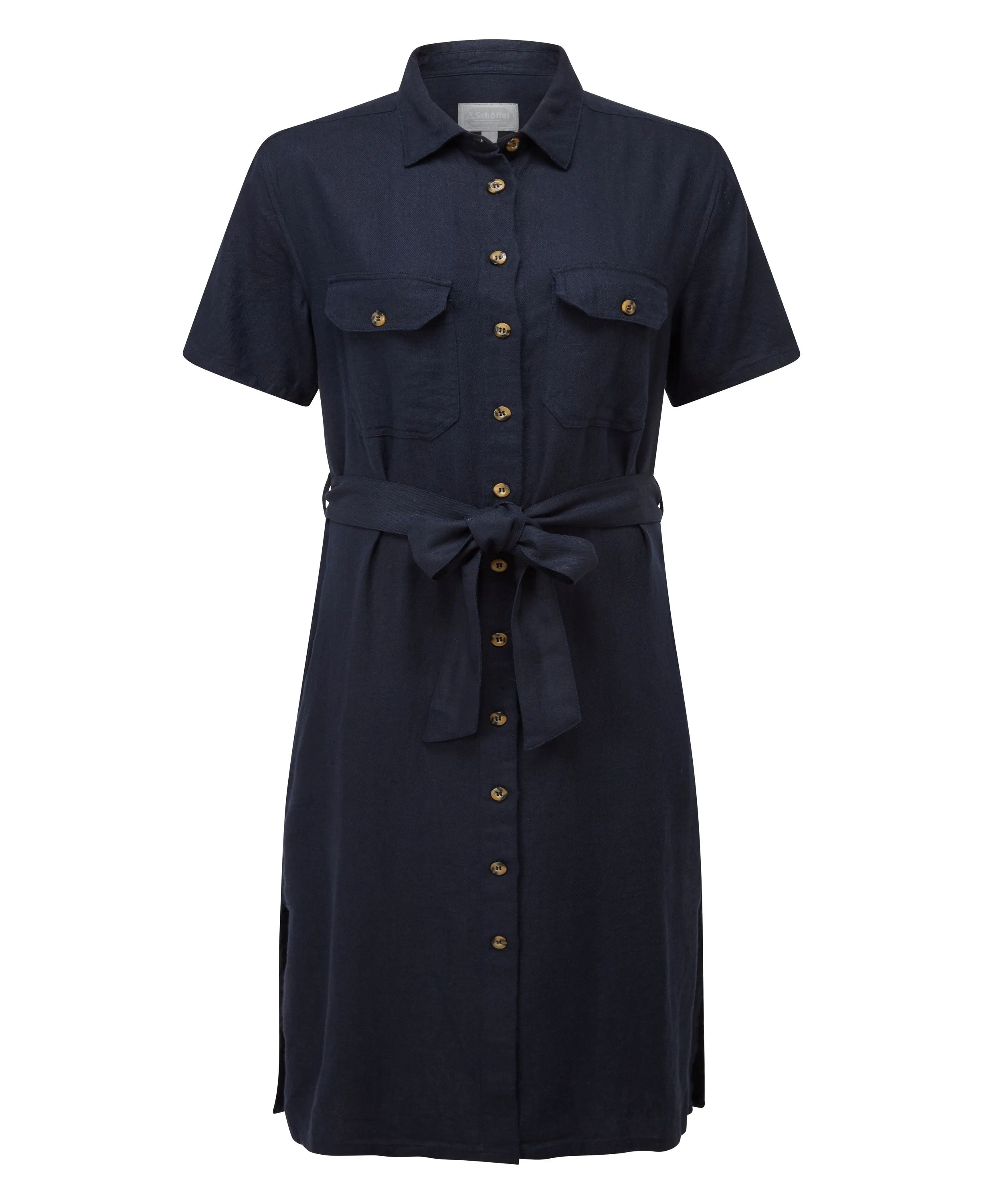 Daisy Linen Dress - Navy