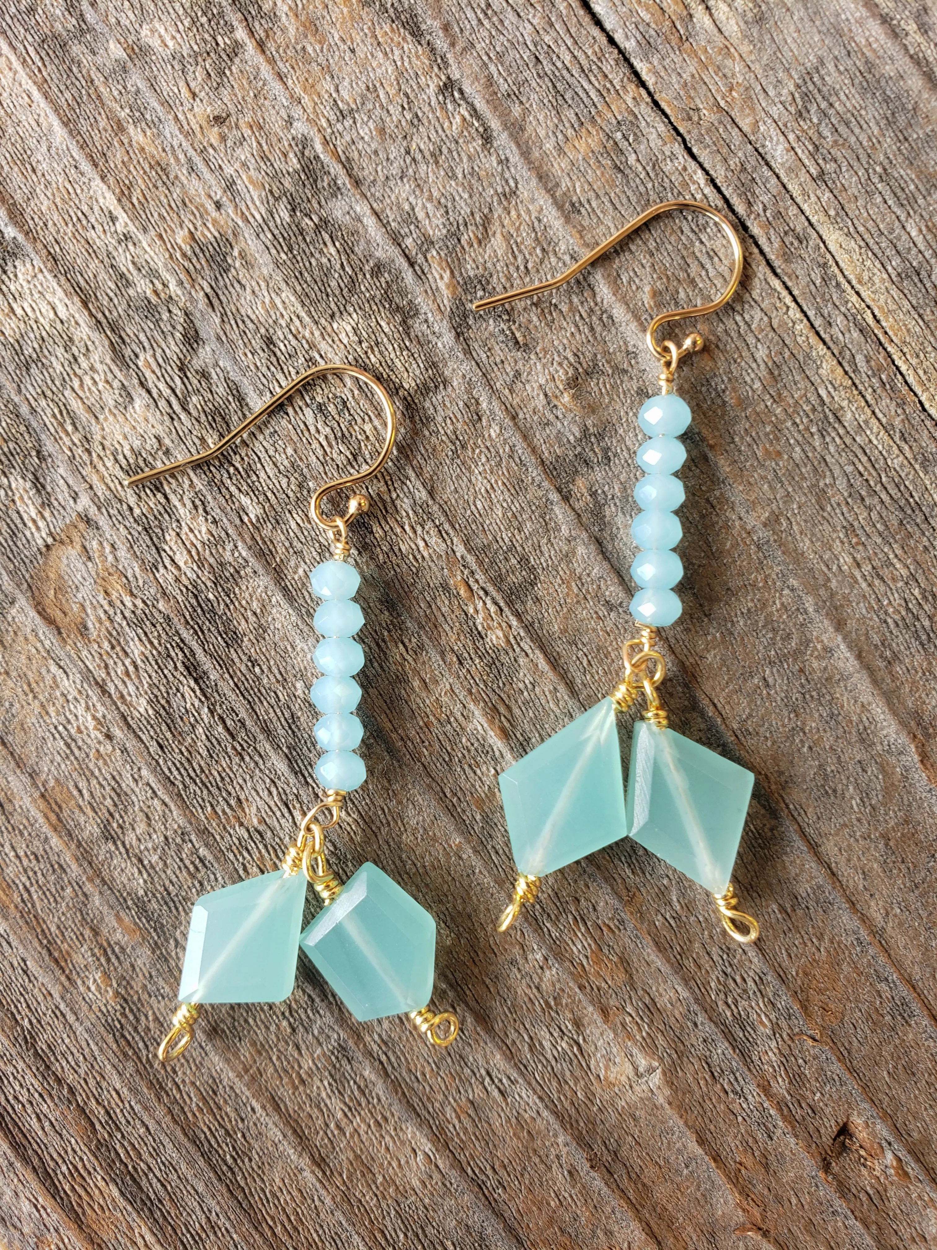 Del Mar Earrings in Chalcedony