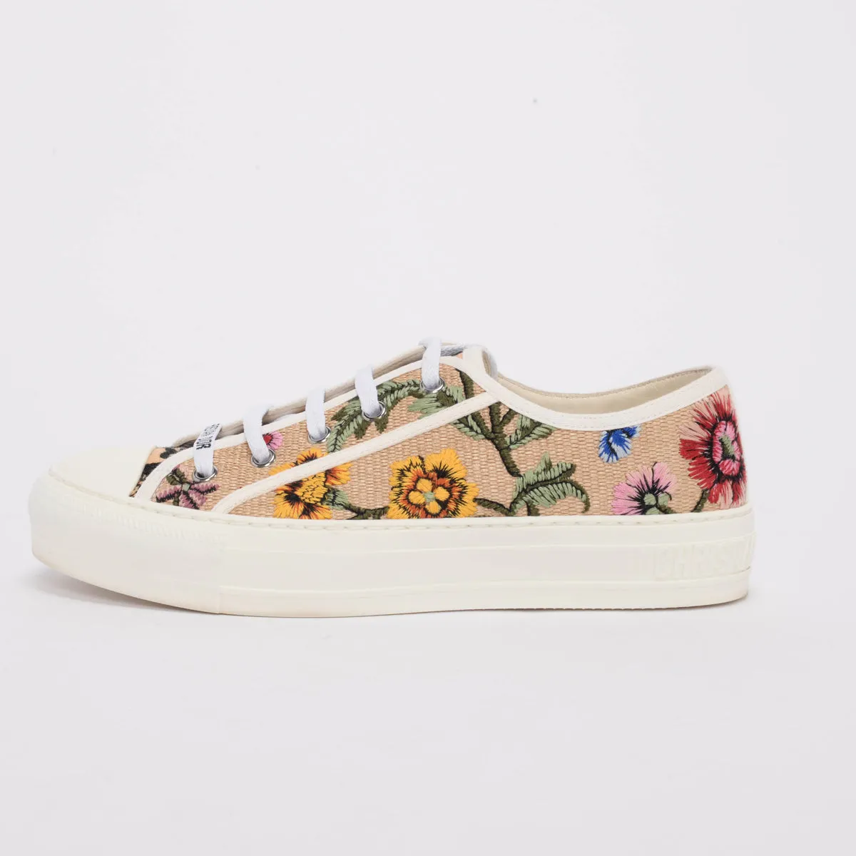 Dior Multi Colour Floral Embroidered Walk'N'Dior Sneakers 38