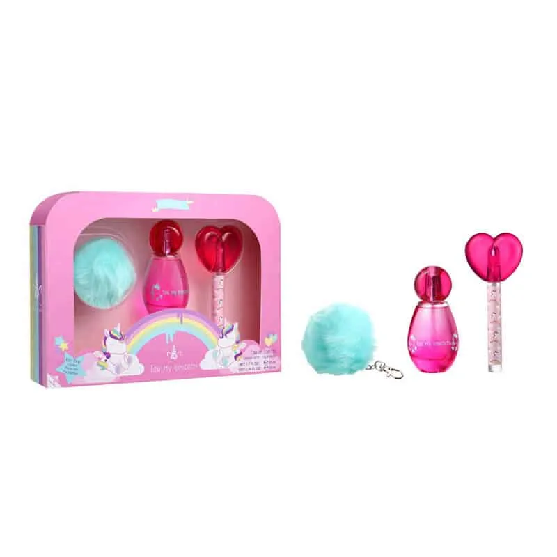 Eau my Unicorn 3 pcs Gift Set EDT 1.7 oz Key ring