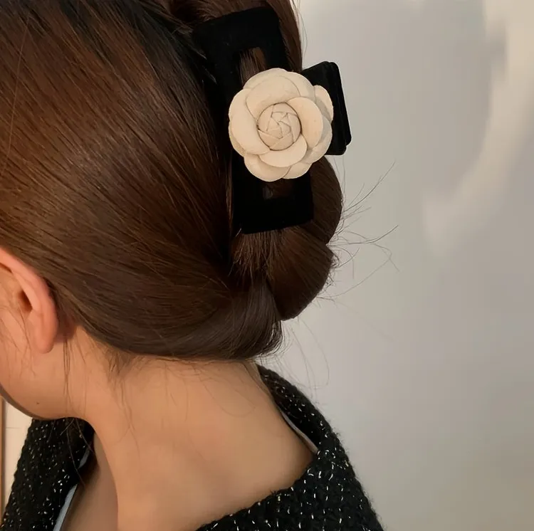 Elegant Camellia Bow Hair Clip