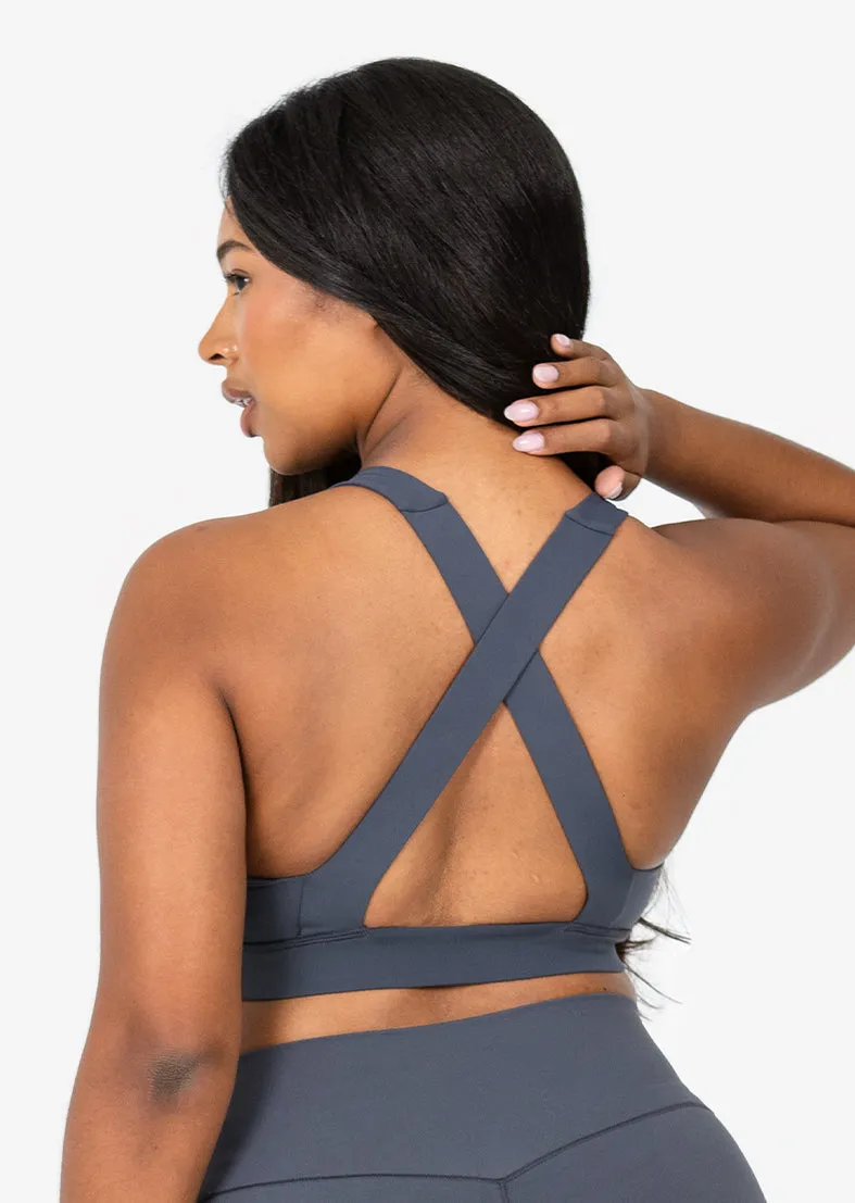 Elevate Life Crossback Bra Graphite