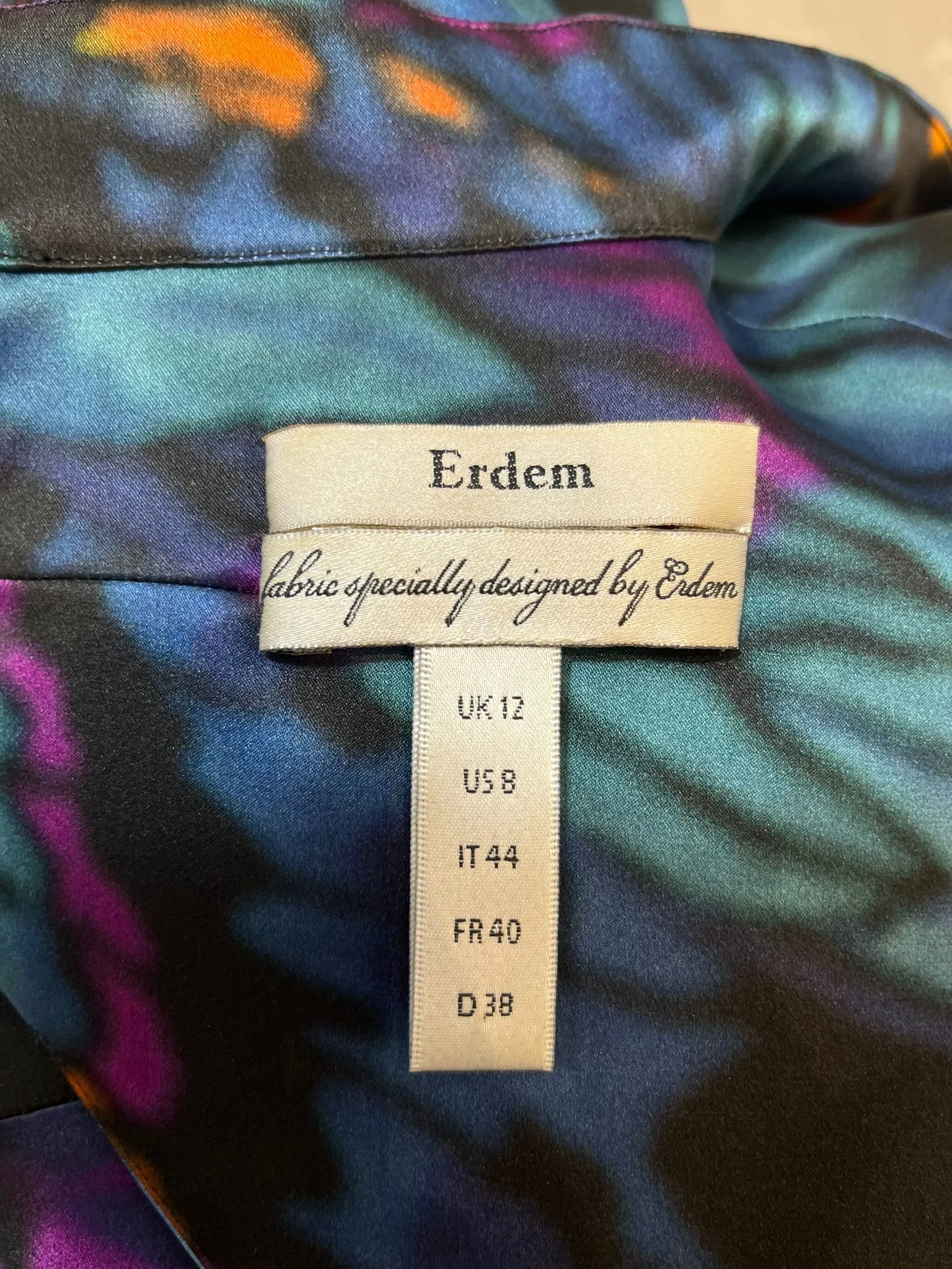 Erdem Silk Top. Size 12UK