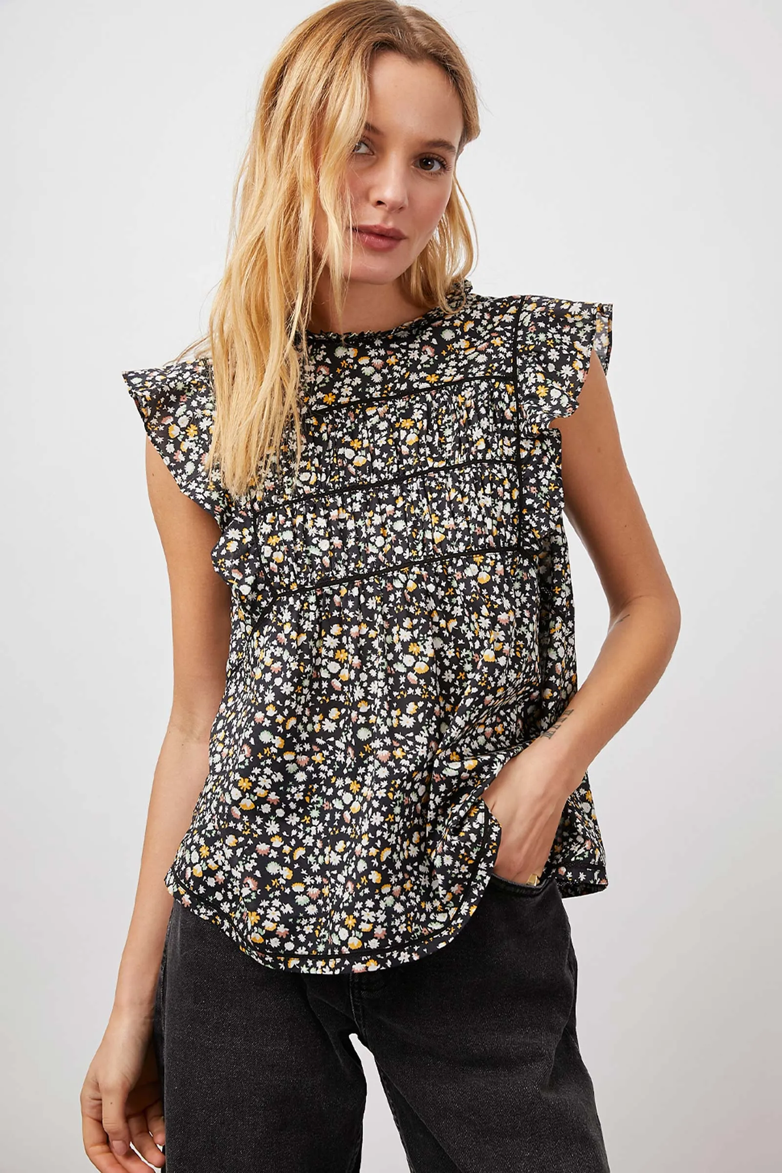 Filomena Floral Cotton Top