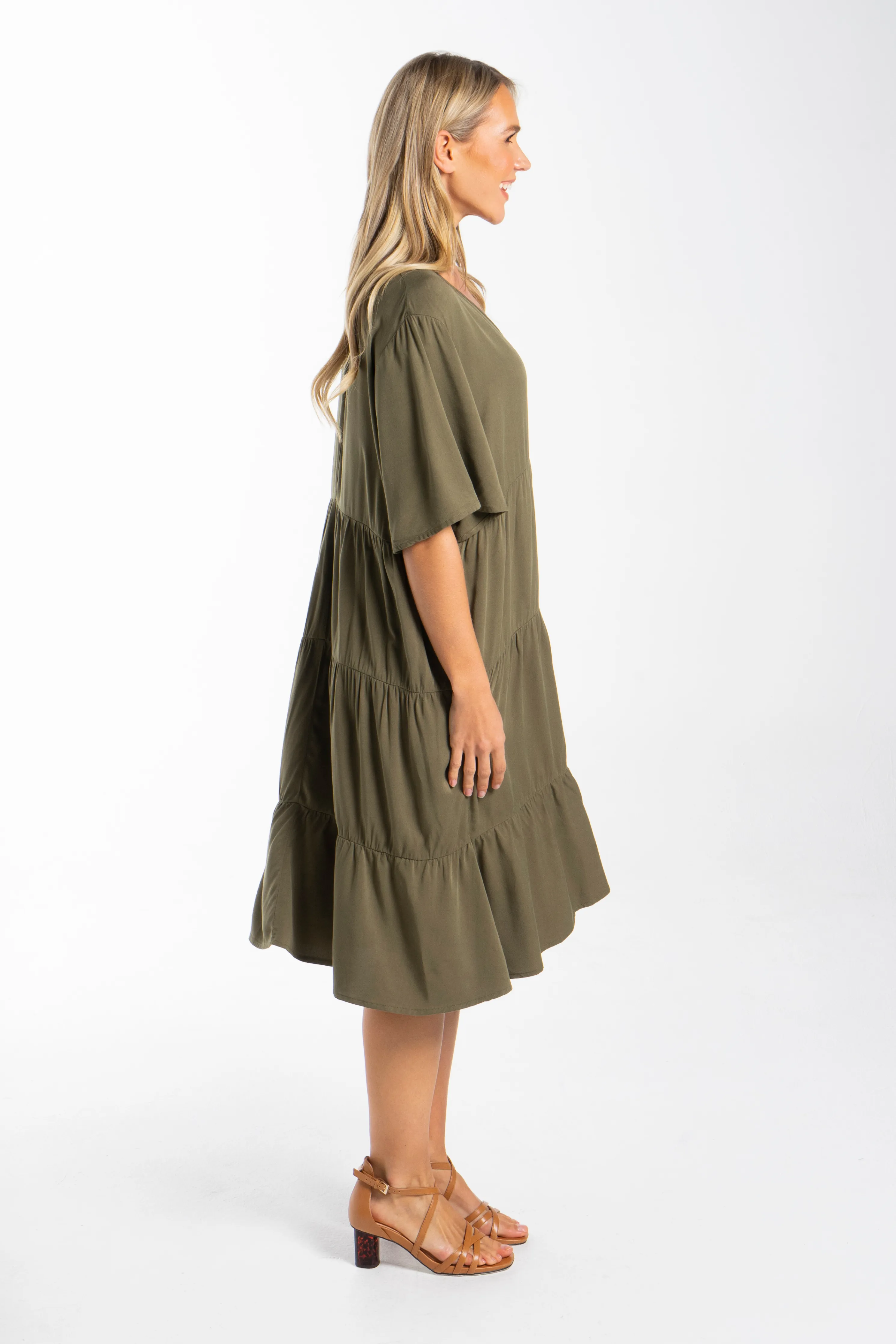 FINAL SALE Chic Dress in Khaki