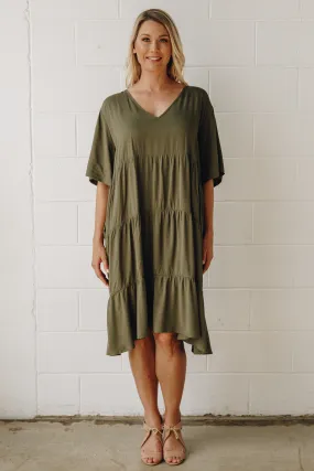 FINAL SALE Chic Dress in Khaki