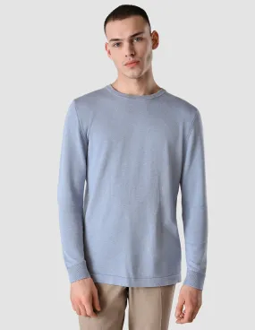 Fine Knit Crewneck Azure Molinaire