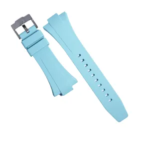 Flex Rubber Strap in Ice Blue for Tissot PRX