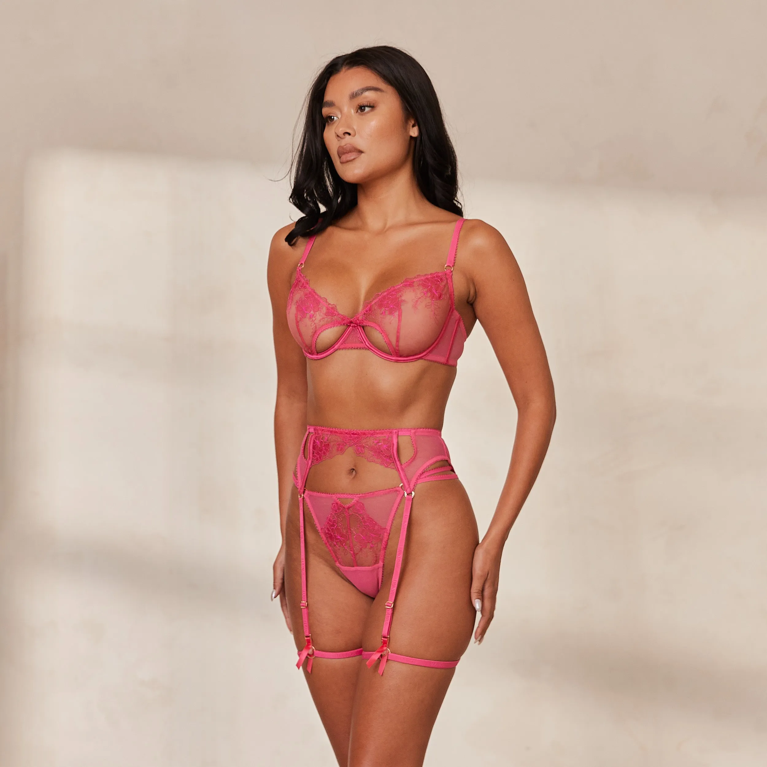 Florence Intimates Bra (Set) - Hot Pink