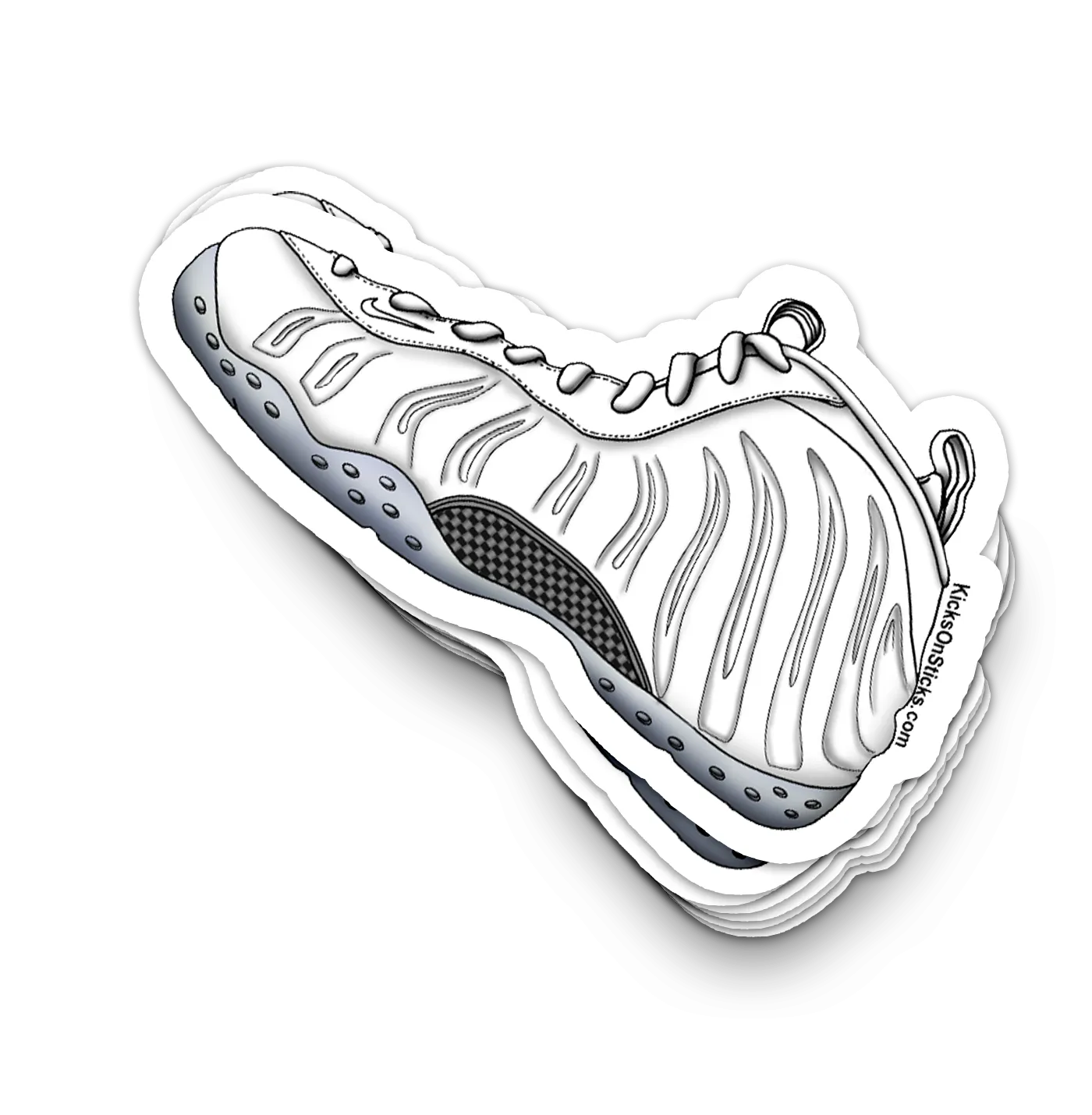 Foamposite "White Out" Sneaker Sticker