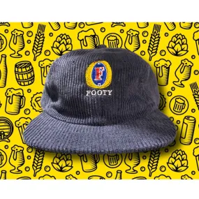 FOOTY: NAVY BLUE CORD HAT