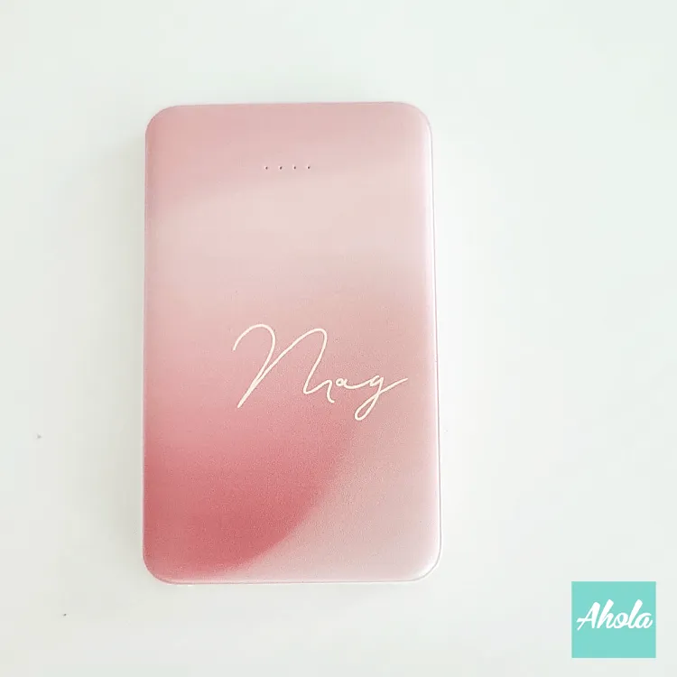 【French Pink】Portable Power Bank with built-in wire 法國粉色內置線便攜式差電器