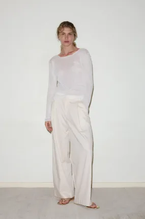 Gathered Pocket Pant - Off White