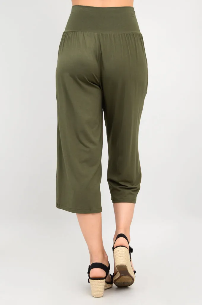 Gaylene Capri, Khaki, Bamboo