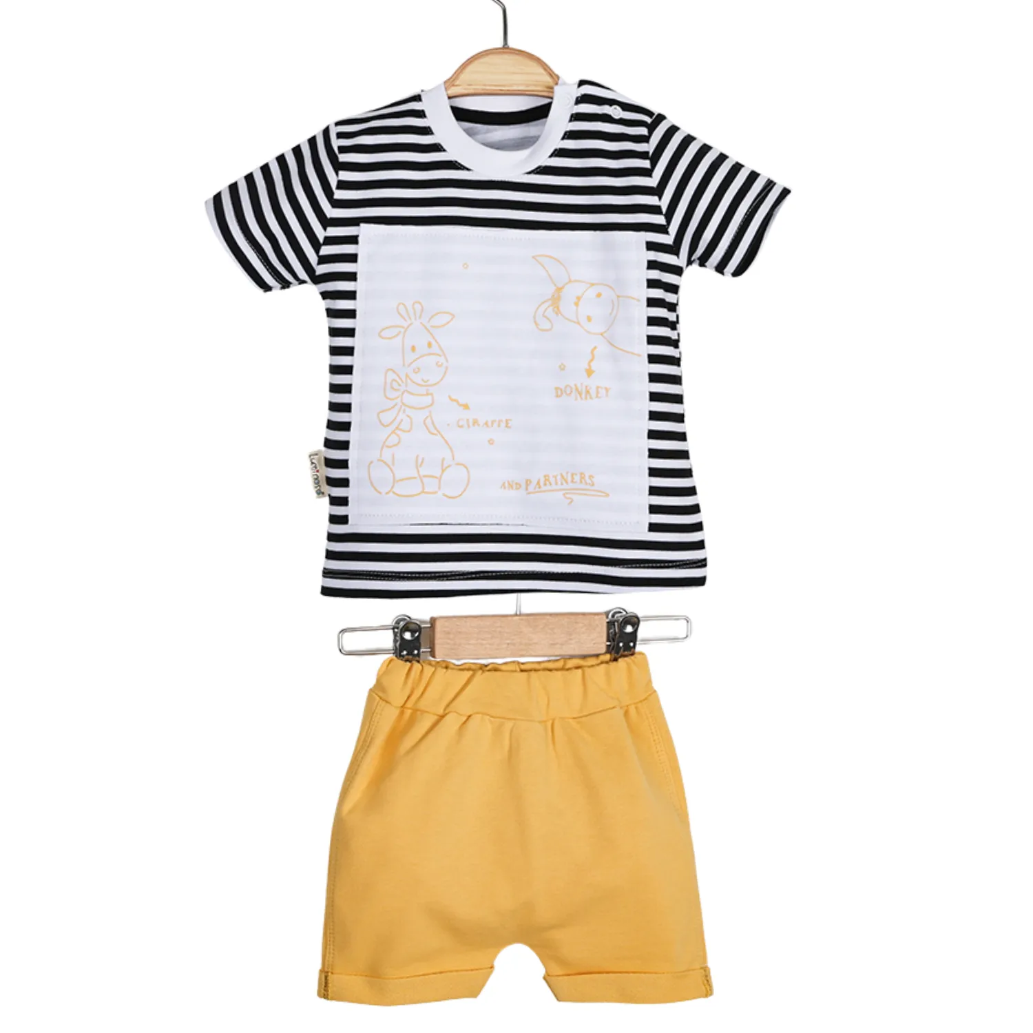 Giraffe Baby Casual Shorts Set