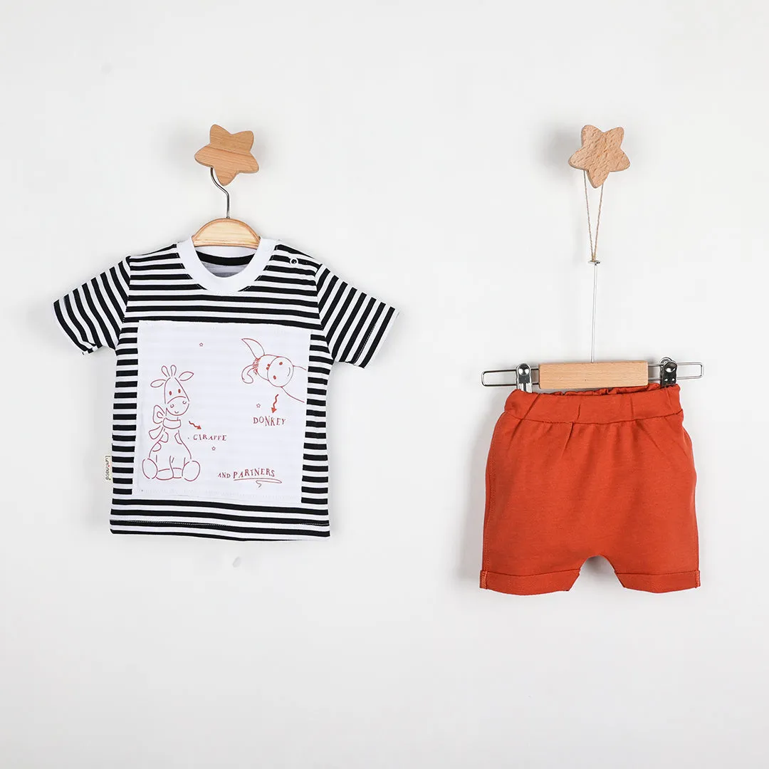 Giraffe Baby Casual Shorts Set