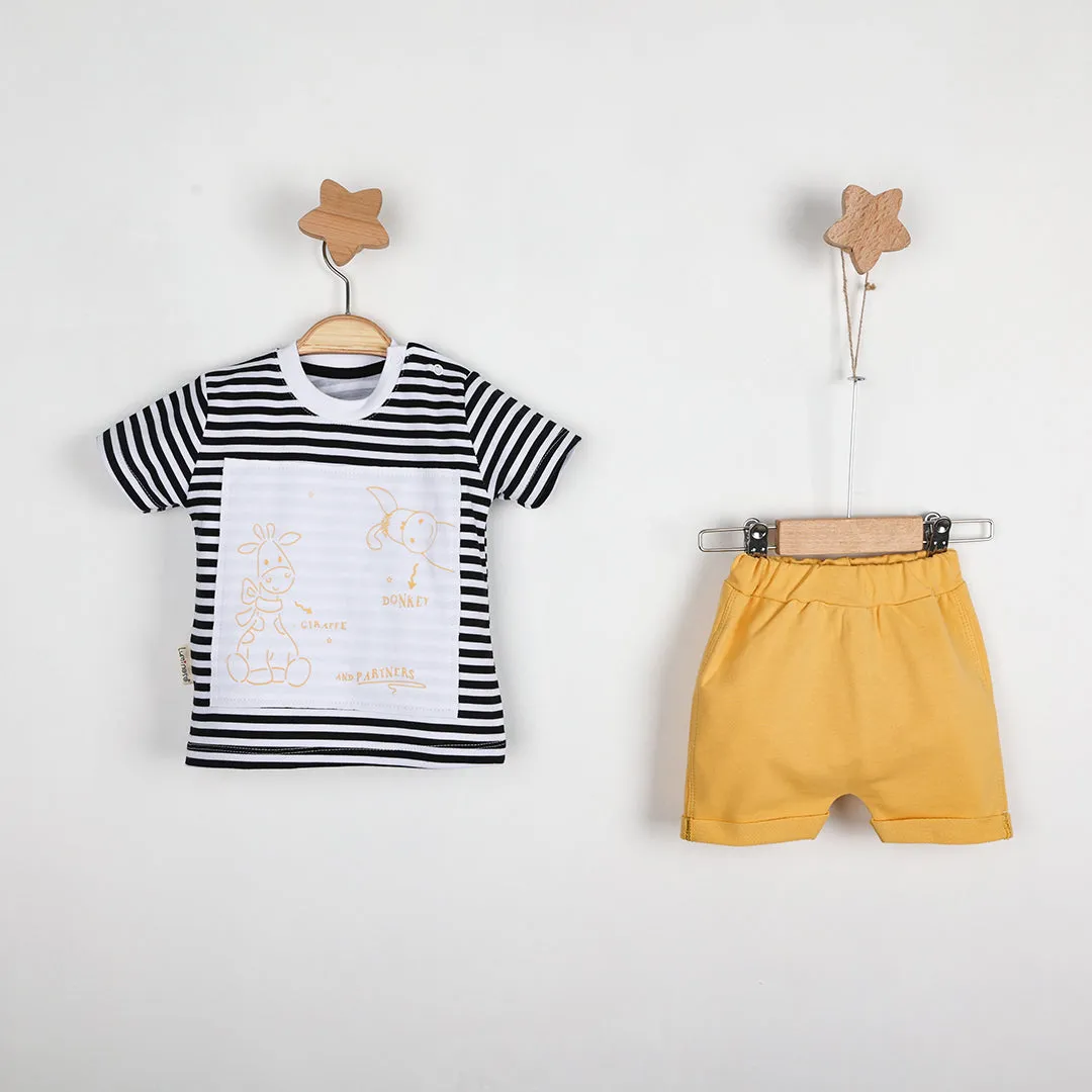 Giraffe Baby Casual Shorts Set