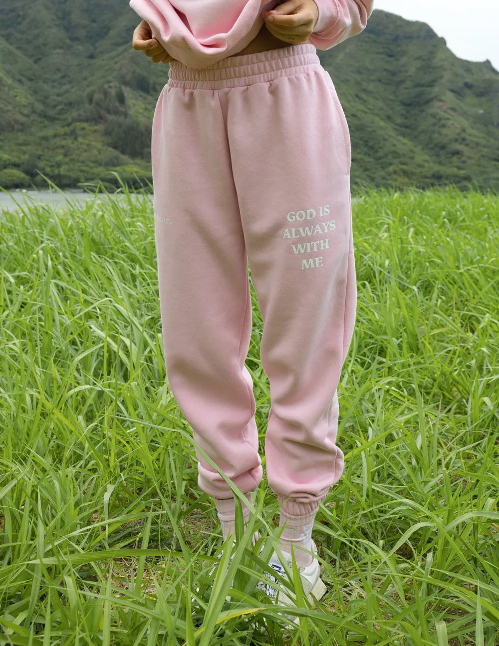 God Is Always With Me Pink Unisex Sweatpant