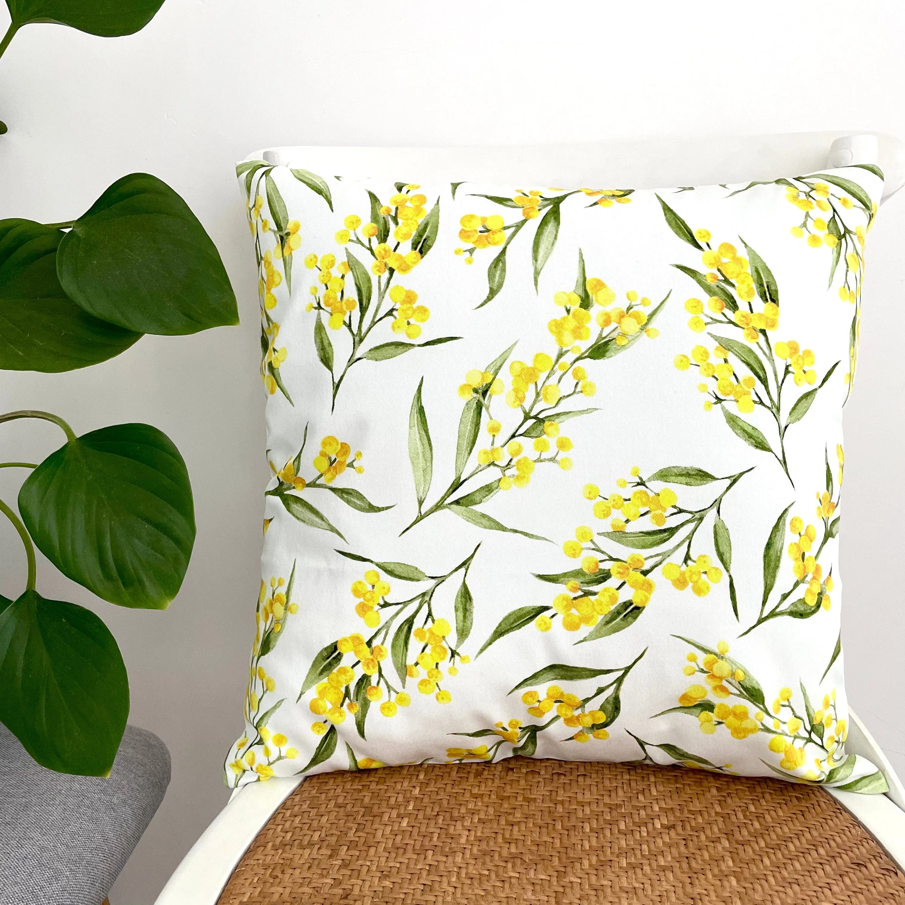 Golden Wattle Cushion Cover Cotton Drill