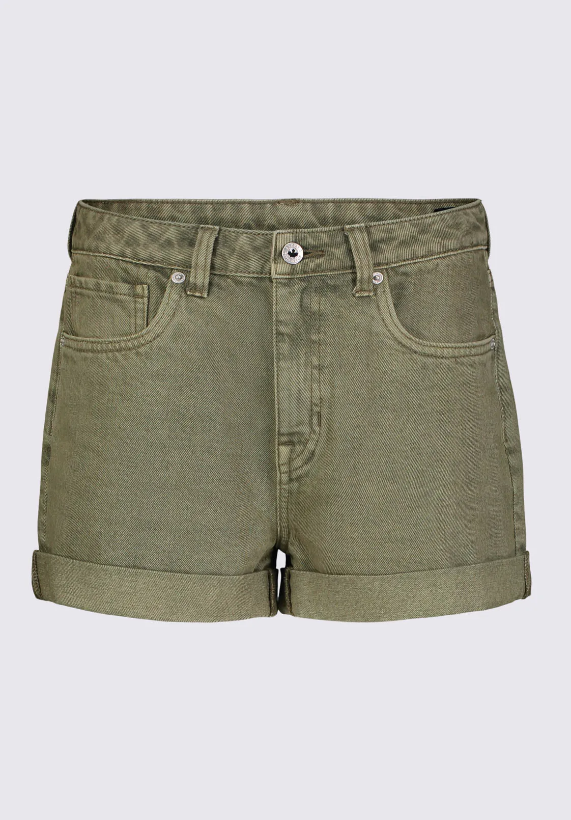 Goldie Women's High-Rise Shorts in Green wash - BL15963